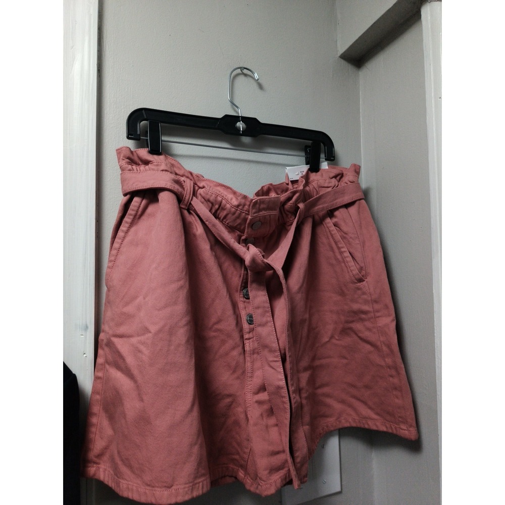 Loft Women's Salmon Tie Waist Pull On Shorts Size XL NWT